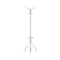 Monarch Specialties Coat Rack, Hall Tree, Free Standing, 12 Hooks, Entryway, 70"H, Bedroom, Metal, White I 2030 - alternate 1